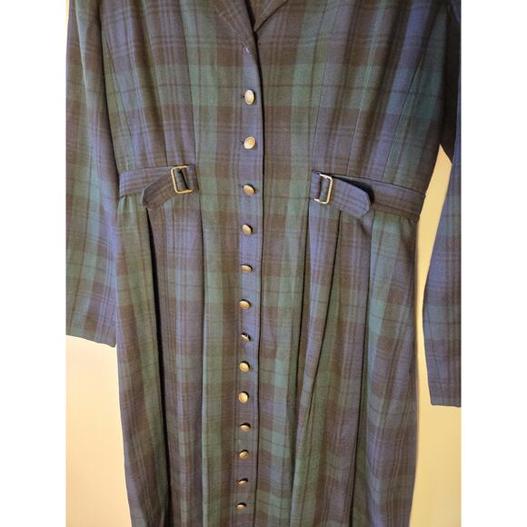 Cynthia Howie Dress Sz 6 Button Front Pleated Maxi Academia Collegiate Hogwarts - Picture 4 of 10